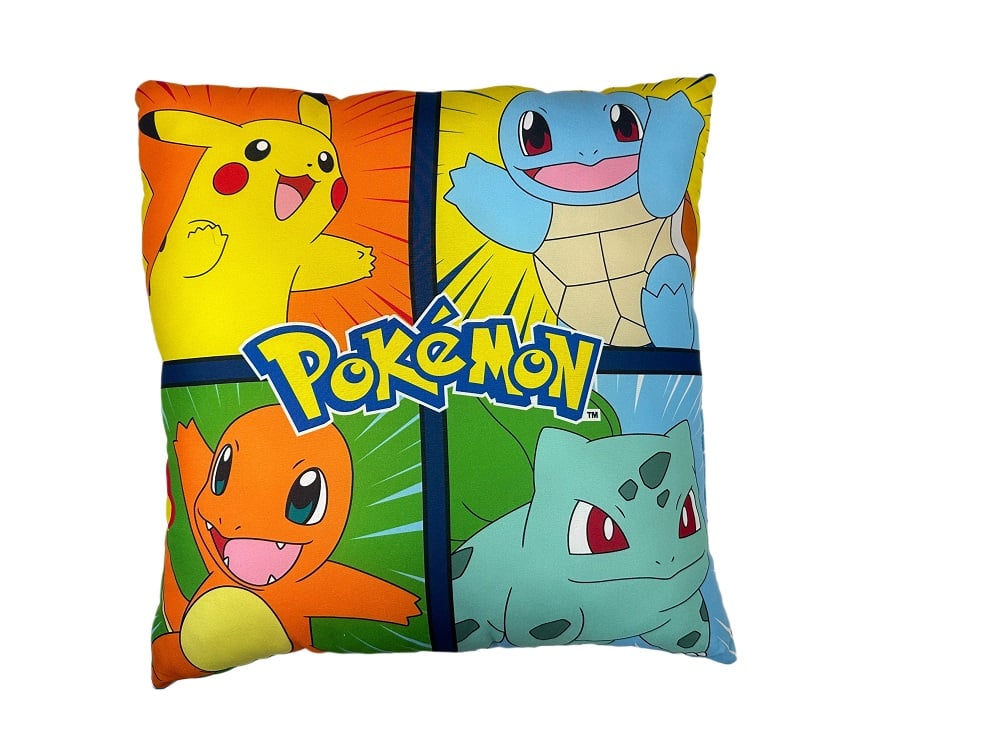 Pokémon - Coussin double face Pikachu et ses amis (40x40cm) - flash vidéo