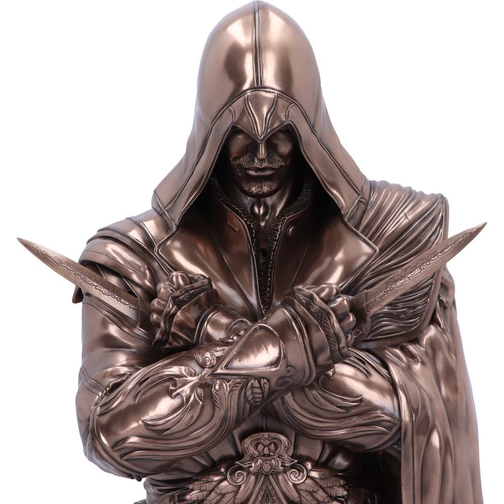Assassin's Creed - Boîte en forme de buste de Ezio Auditore da Firenze (Finition en bronze) 30cm - flash vidéo