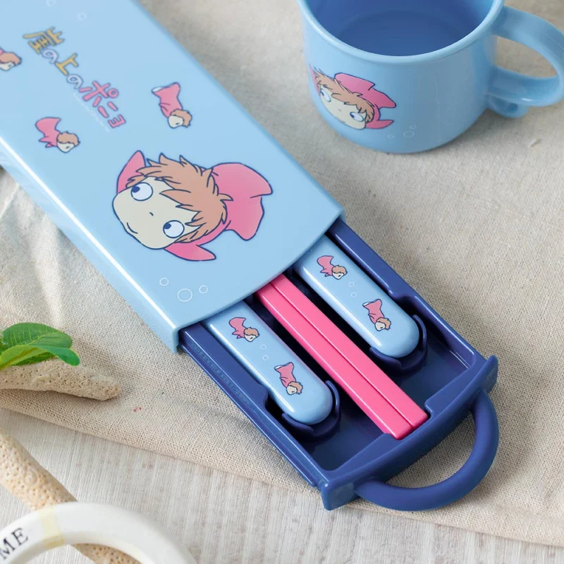 Ghibli - Ponyo sur la falaise - Set Baguettes Cuillère Fourchette Ponyo dans la mer - flash vidéo