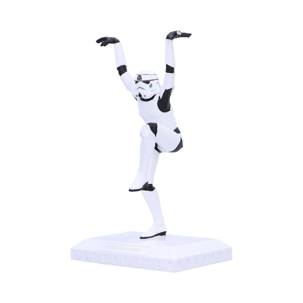 Star Wars - Statuette de Stormtrooper faisant le coup de pied de la grue 20.5cm - flash vidéo