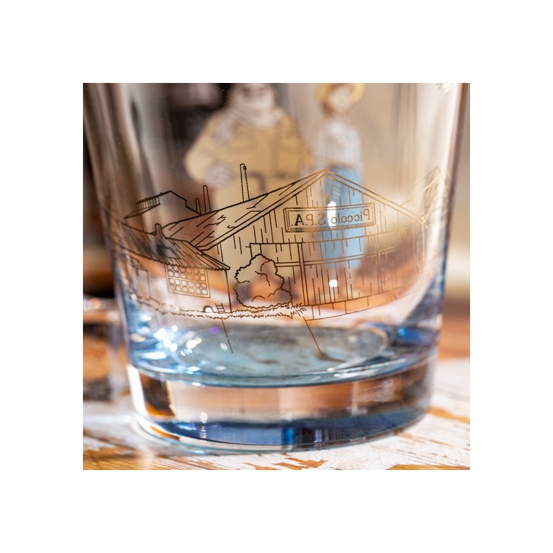 VERRE DÉCORÉ MARCO & FIO - PORCO ROSSO