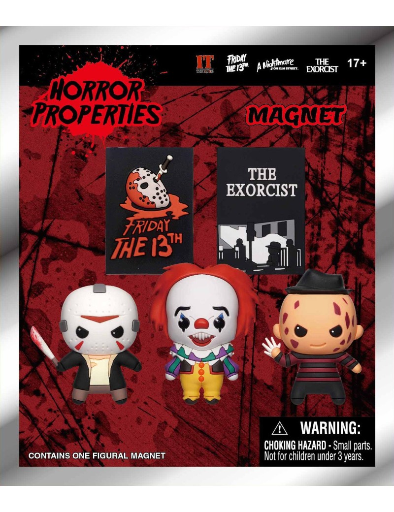 Warner Bros Horror - Assortiment en blind box d'aimants de collection en mousse (Série 1) (12 pcs) - flash vidéo