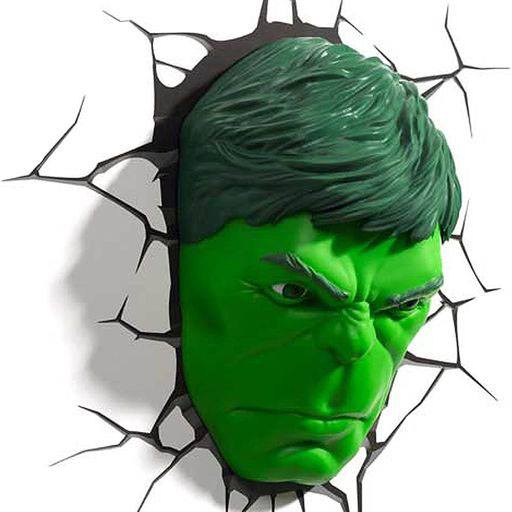 Marvel lampe 3D LED Hulk Face 3D