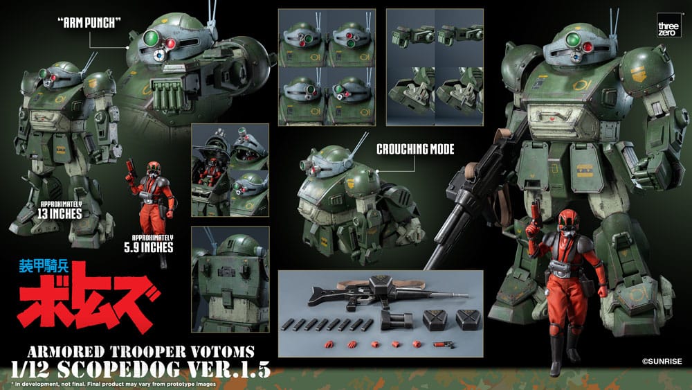 Armored Trooper Votoms figurine 1/12 Scopedog Ver.1.5 15 cm