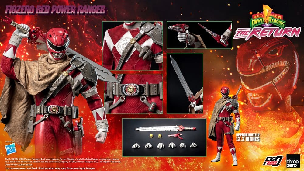 Mighty Morphin Power Rangers: The Return FigZero figurine 1/6 Red Power Ranger 31 cm