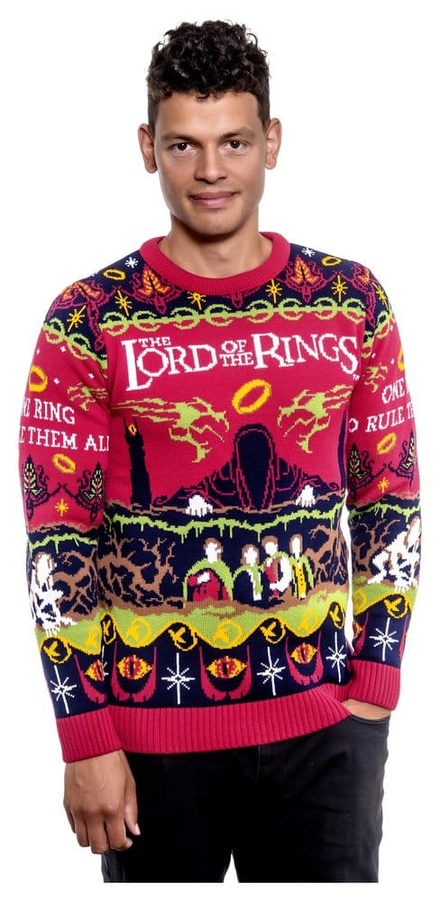Le Seigneur des anneaux pull de Noël One Sweater To Rule Them All (M)