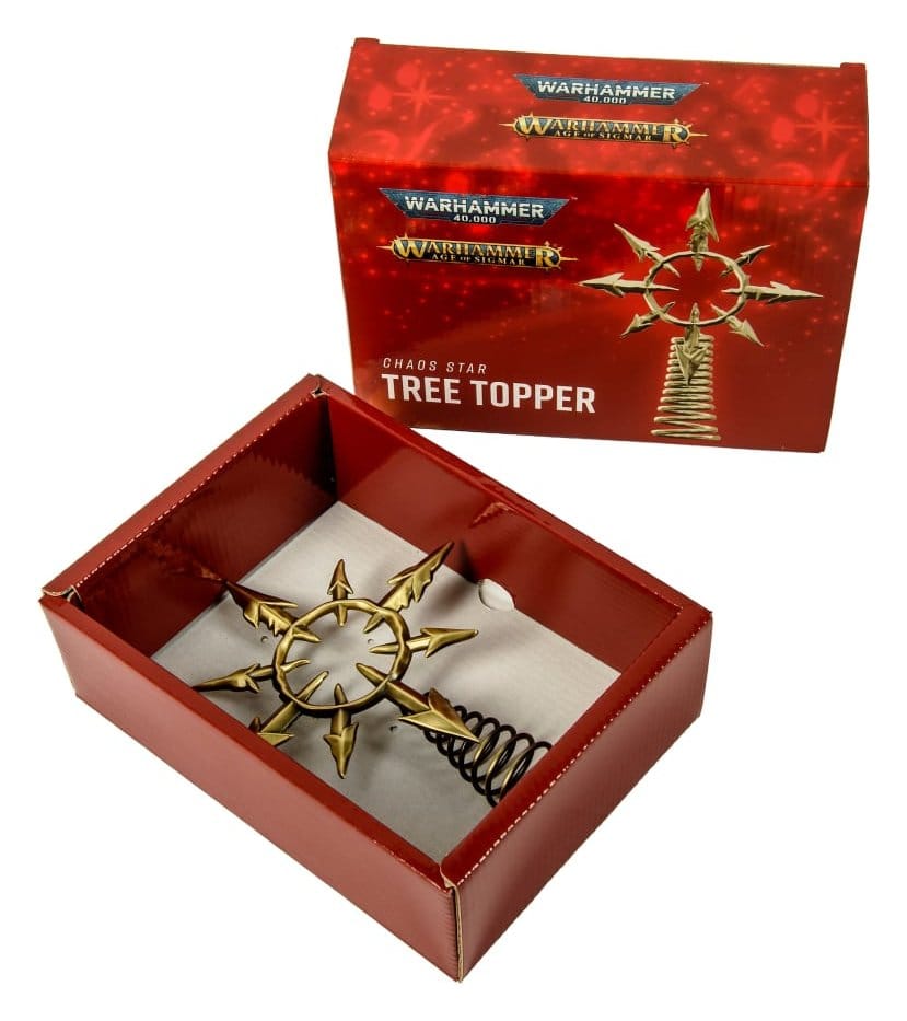 Warhammer 40,000 cimier de sapin Chaos Star 22 cm
