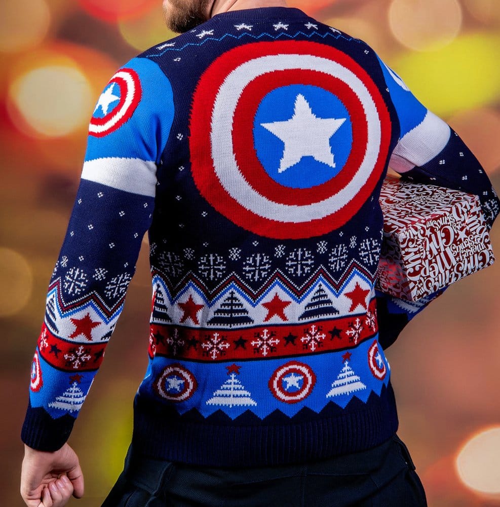 Captain America pull de Noël (M)