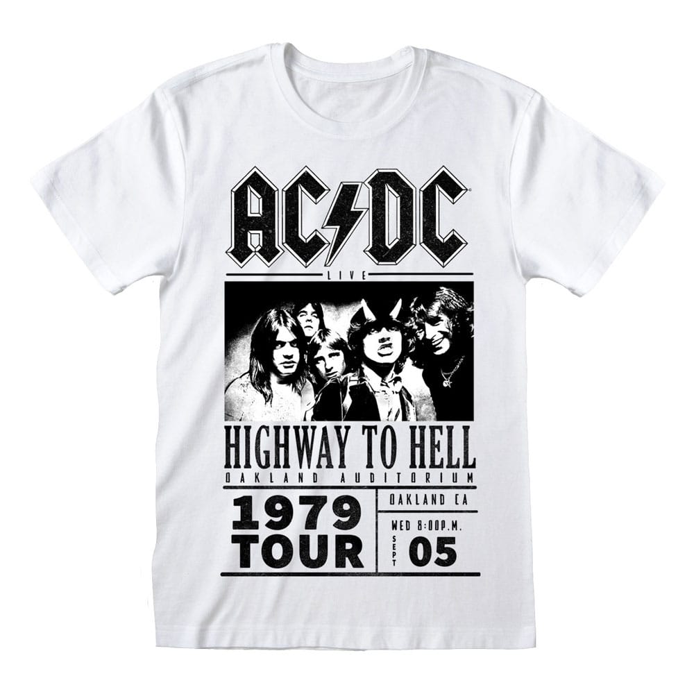 AC/DC T-Shirt Highway To Hell 1979 Tour White (M)