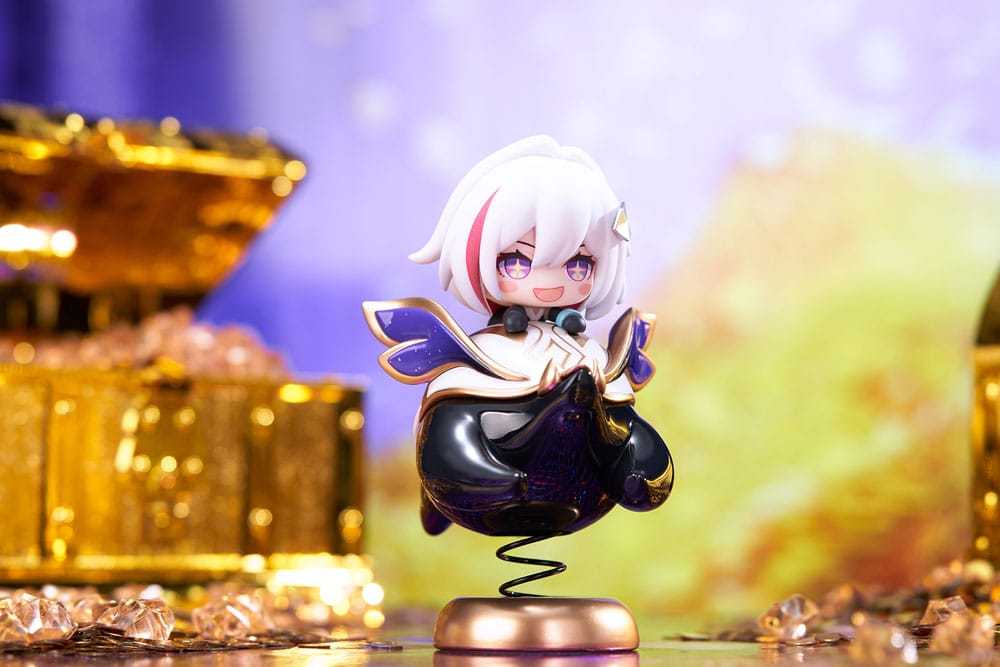 Honkai: Star Rail statuette PVC Hu Tao Chibi Topaz & Numby Chibi Chara Yurayura Stand 10 cm