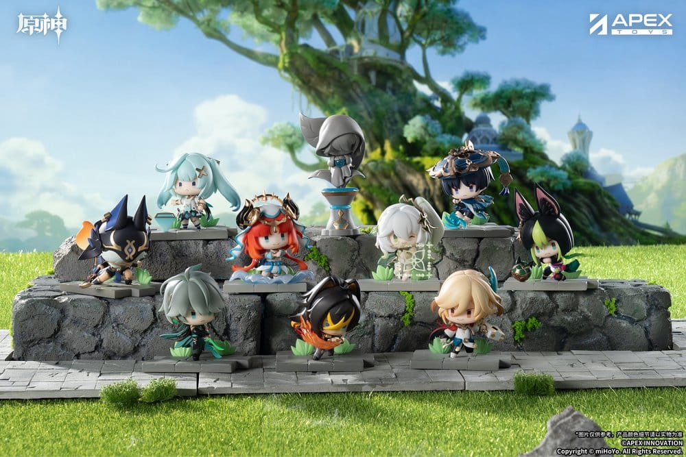 Genshin Impact Blind Box présentoir figurines mini Senjou no Eishi sumeru Version (9)