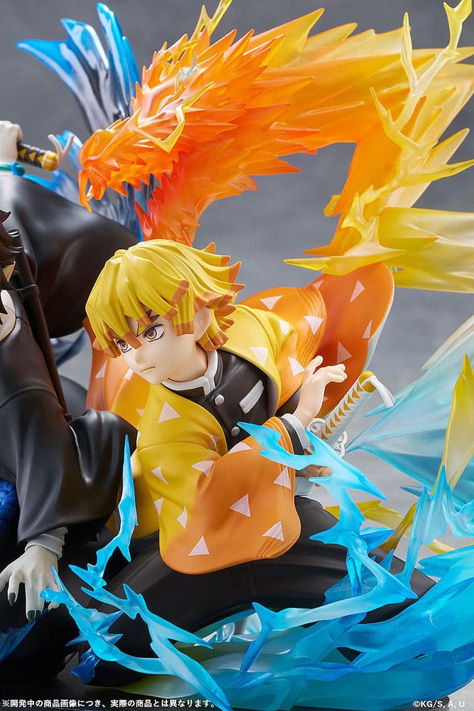 Demon Slayer: Kimetsu no Yaiba statuette PVC Zenitsu Agatsuma & Kaigaku 15 cm