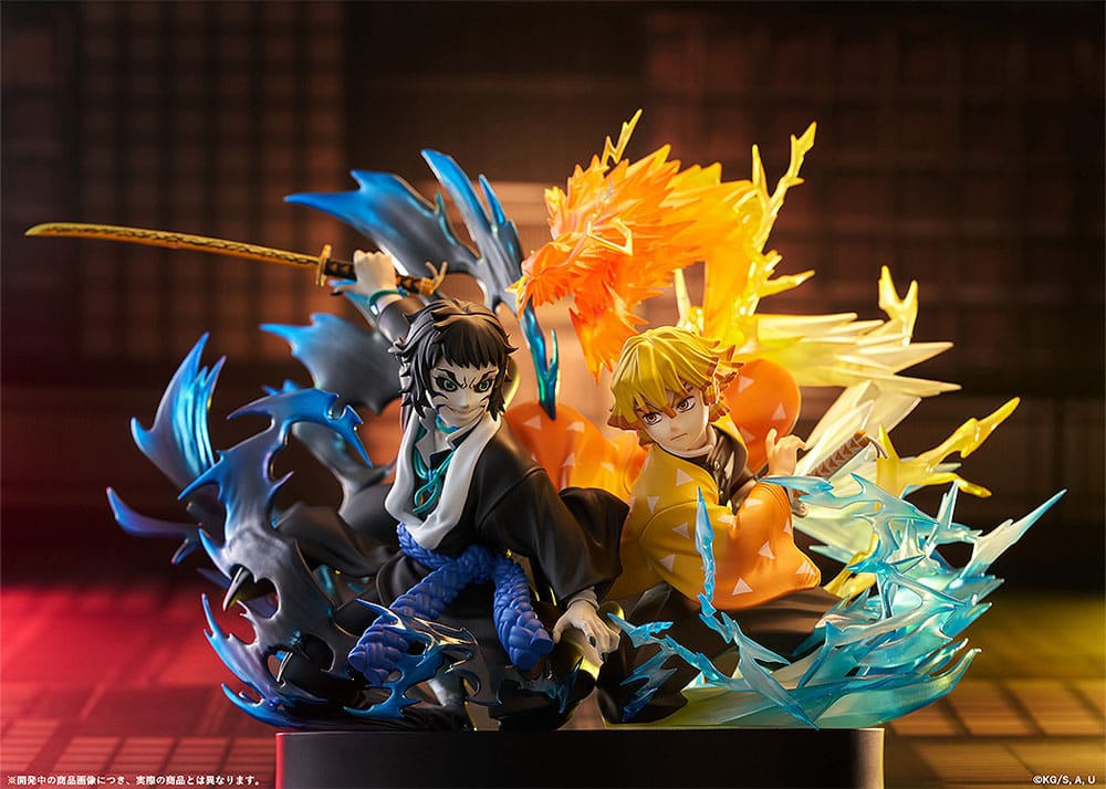 Demon Slayer: Kimetsu no Yaiba statuette PVC Zenitsu Agatsuma & Kaigaku 15 cm