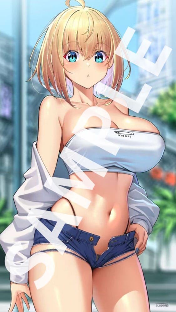Original Character statuette PVC 1/6 Sophia F. Shirring Tube Top Ver. Illustration by Nadare Takamine Illustration by Daefny Bonus Edition 26 cm