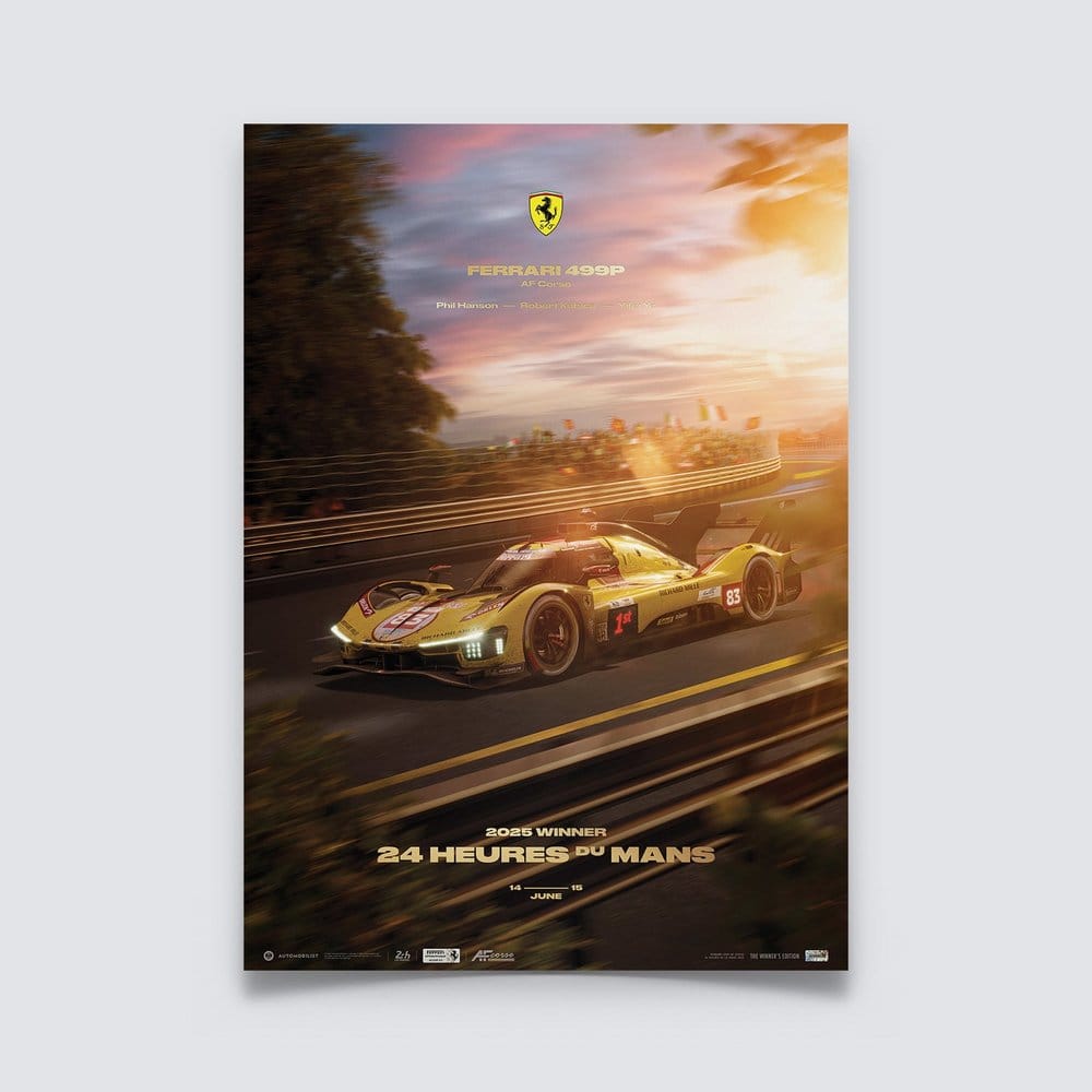 Ferrari AF Corse puzzle 499P 24 Heures du Mans 2025 Winner (1000 pièces) 48 x 68 cm