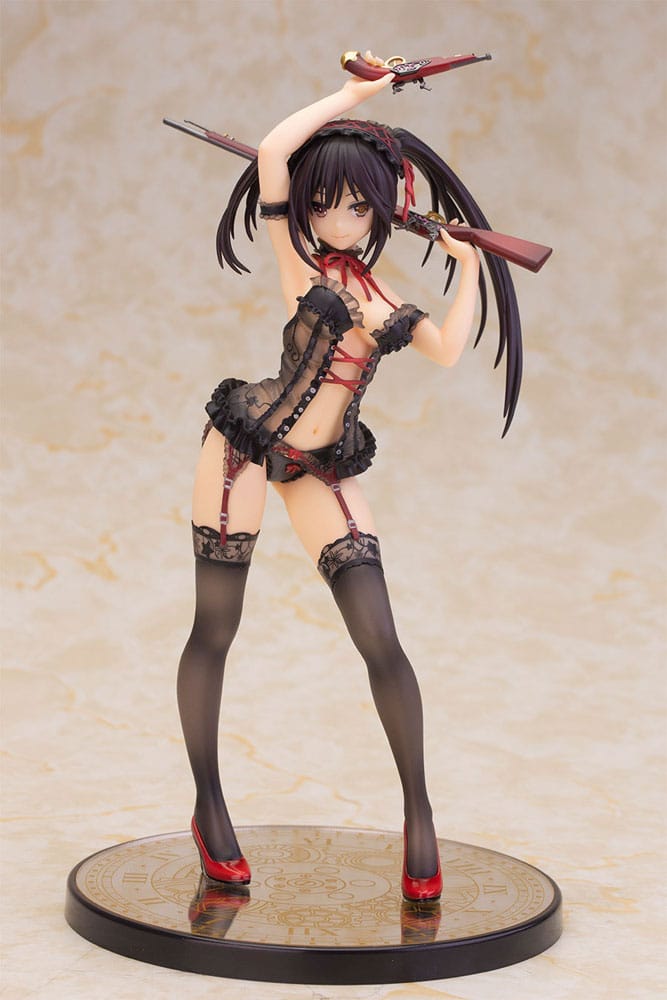 Date A Live statuette 1/7 Kurumi Tokisaki Lingerie Ver. Black 24 cm