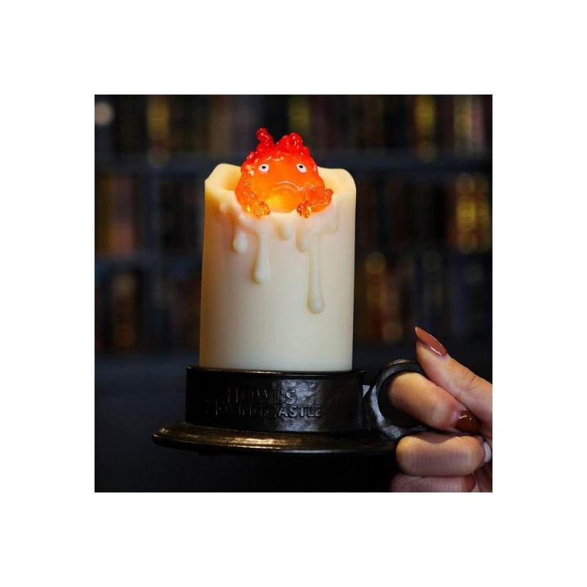 Le Château ambulant lampe Illuminated Calcifer & candle 13 cm