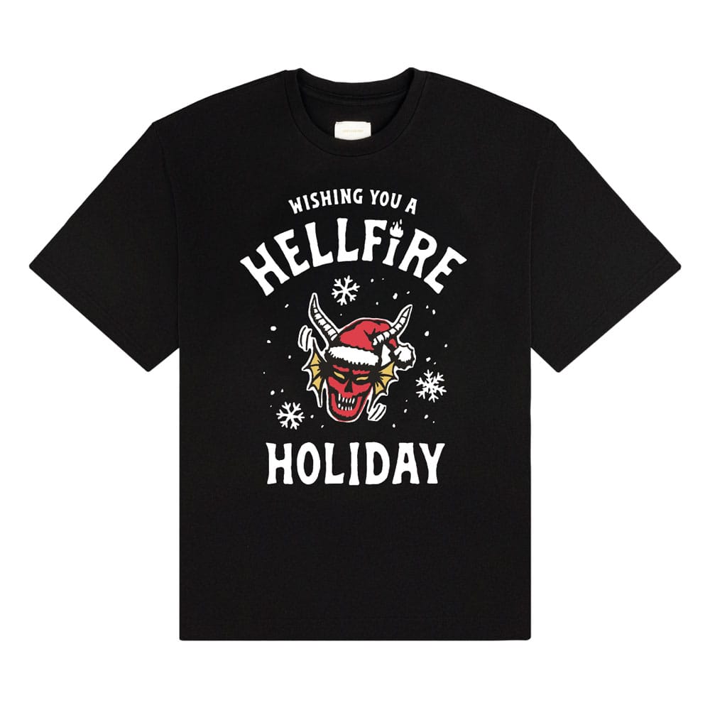 Stranger Things T-Shirt Wishing You A Hellfire Holiday (S)