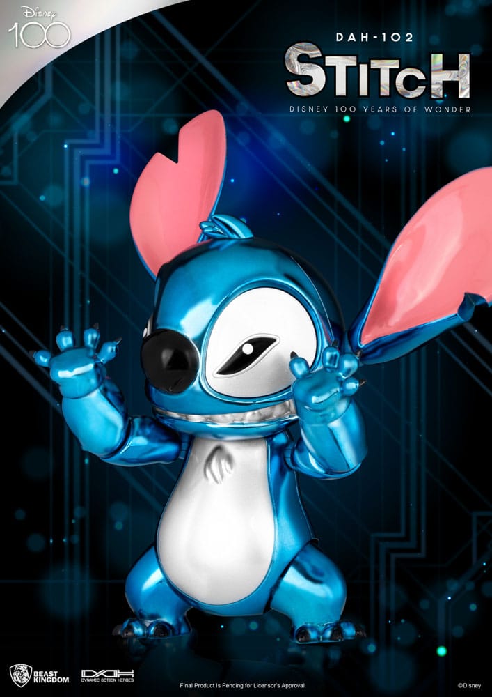 Disney 100 Years of Wonder figurine Dynamic Action Heroes 1/9 Stitch (Lilo & Stitch) 16 cm