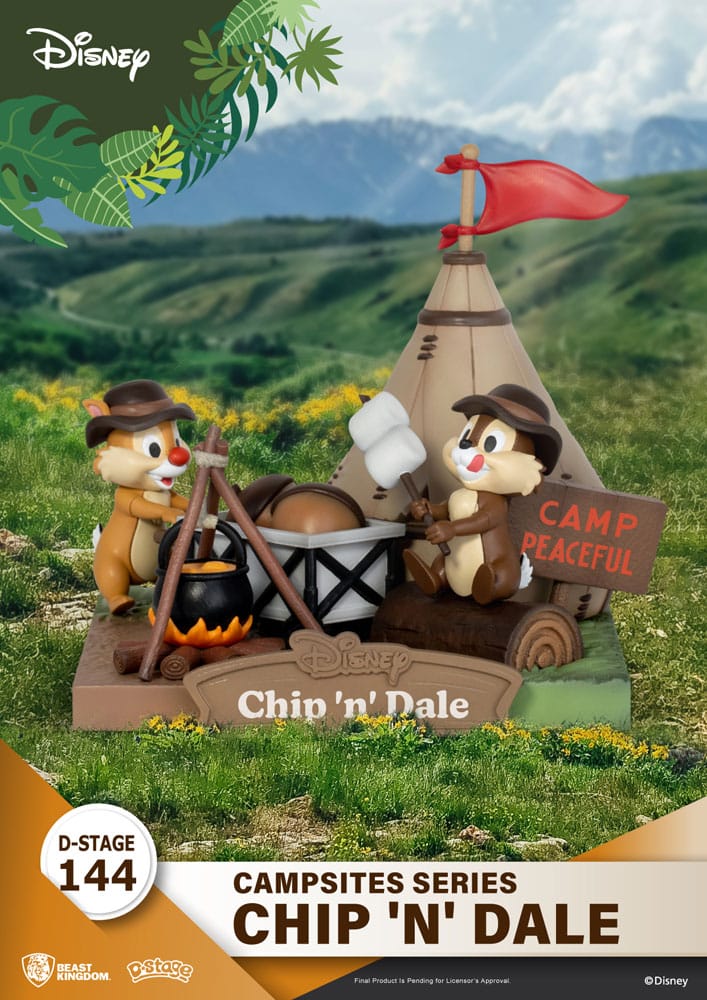 Disney diorama PVC D-Stage Campsite Series Chip & Dale 10 cm