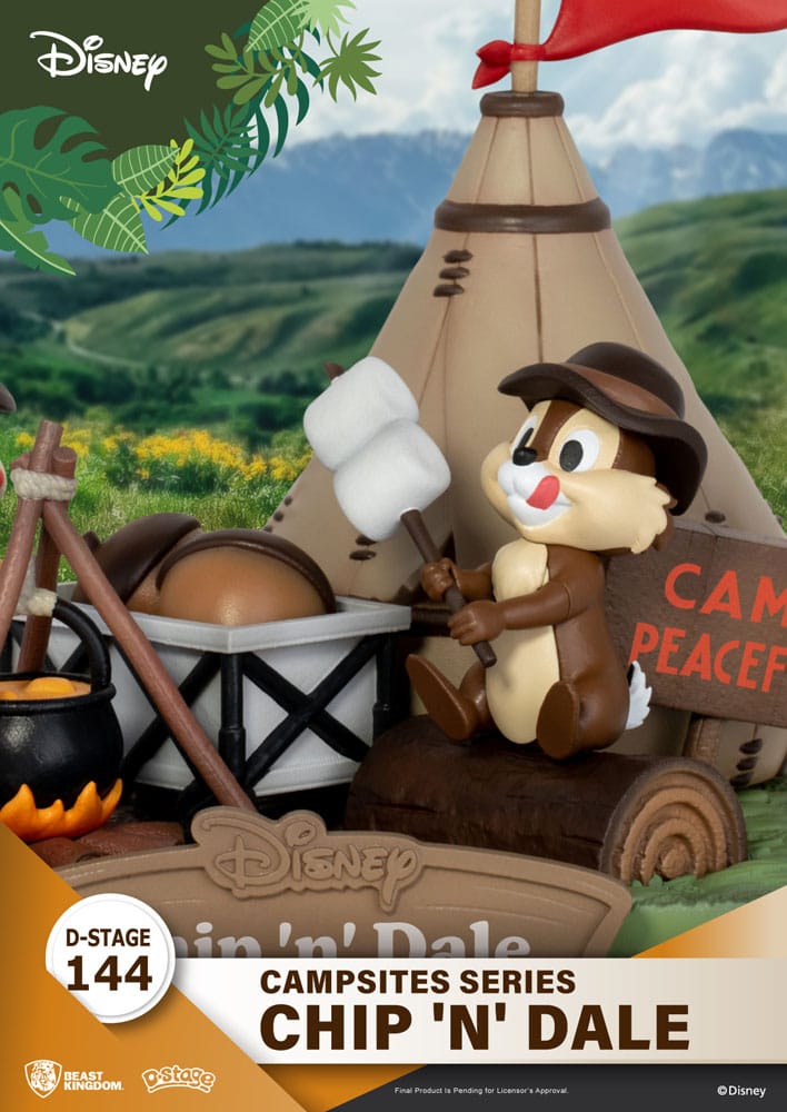 Disney diorama PVC D-Stage Campsite Series Chip & Dale 10 cm