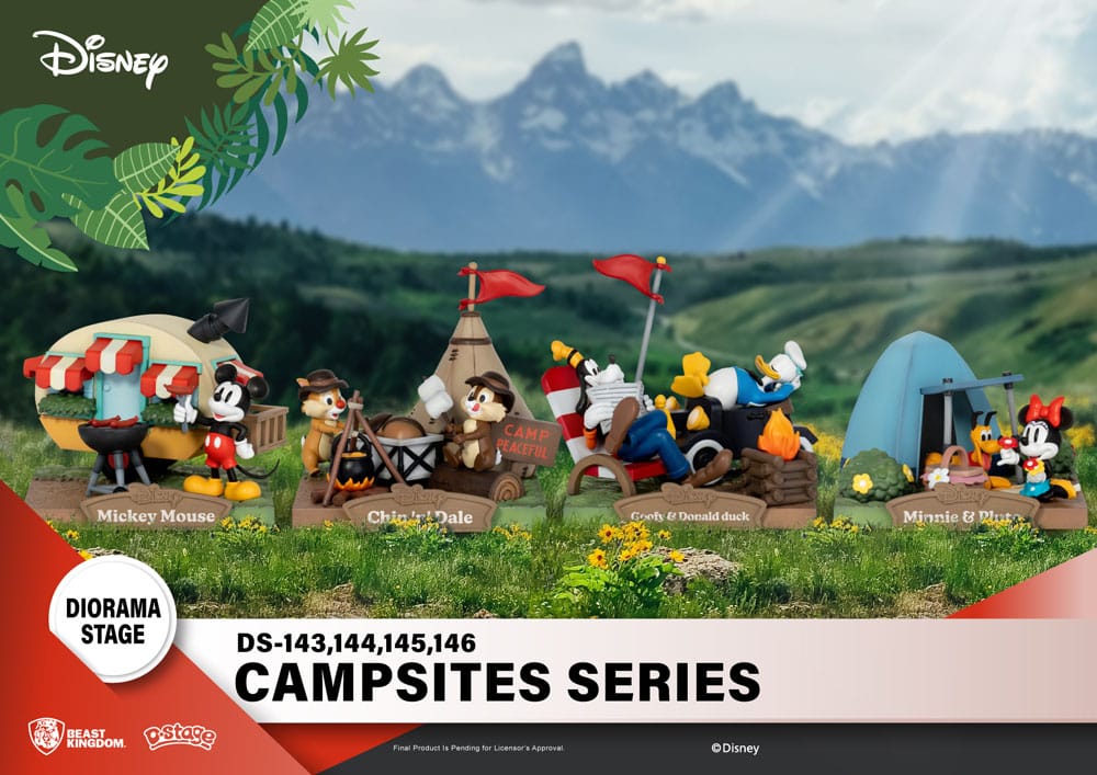 Disney diorama PVC D-Stage Campsite Series Goofy & Donald Duck 10 cm