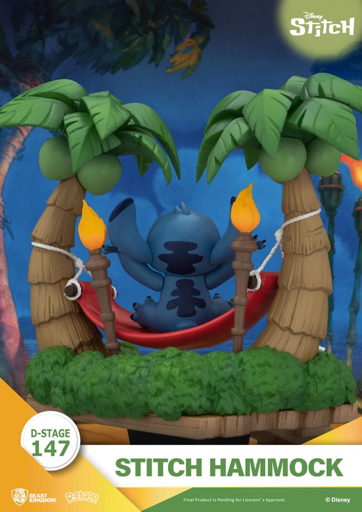 Lilo & Stitch diorama PVC D-Stage Stitch Hammock 13 cm