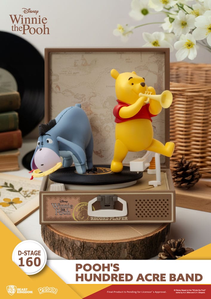 Winnie l'ourson Record Player Series Figurine en PVC Pooh's Hundred Acre Band 12 cm