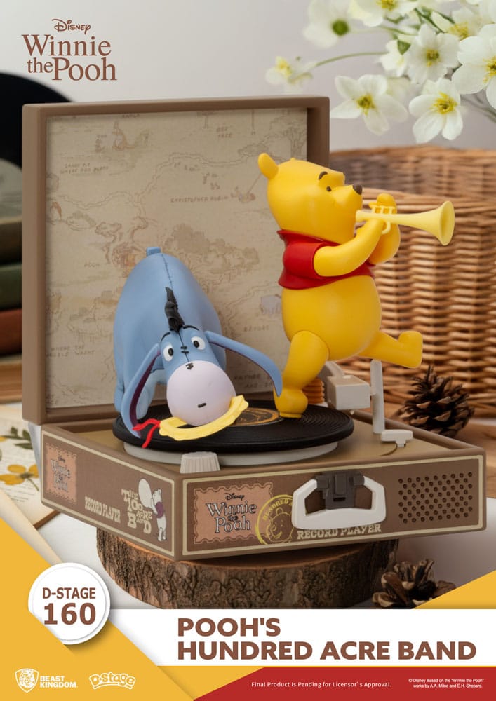 Winnie l'ourson Record Player Series Figurine en PVC Pooh's Hundred Acre Band 12 cm