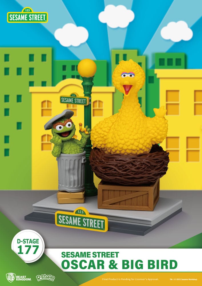 Sesame Street D-Stage statuette PVC Oscar & Big Bird 12 cm