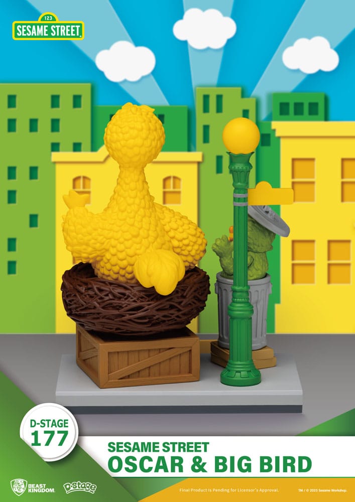 Sesame Street D-Stage statuette PVC Oscar & Big Bird 12 cm