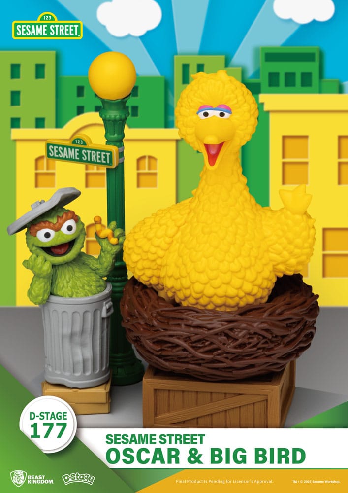 Sesame Street D-Stage statuette PVC Oscar & Big Bird 12 cm