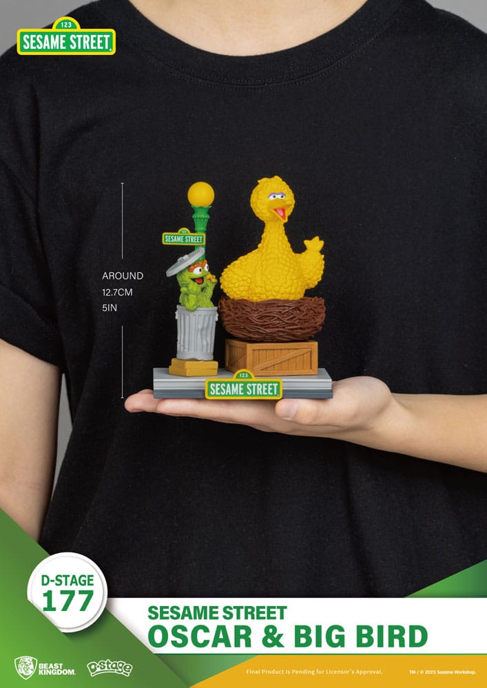 Sesame Street D-Stage statuette PVC Oscar & Big Bird 12 cm