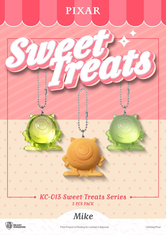 Pixar pack 3 porte-clés Sweet Treats Series 4 cm