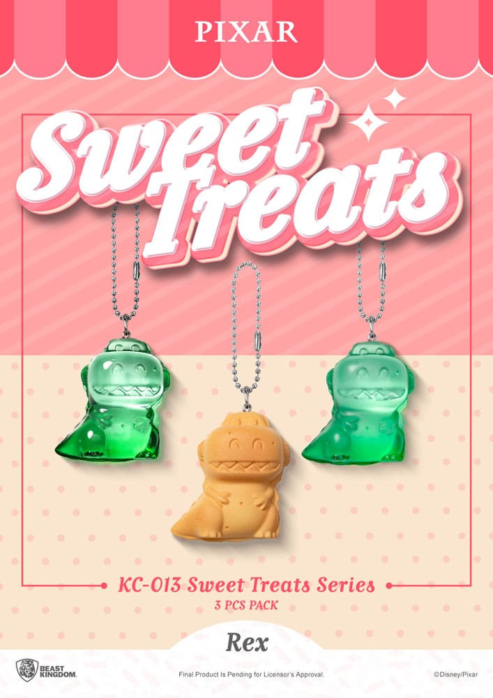 Pixar pack 3 porte-clés Sweet Treats Series 4 cm