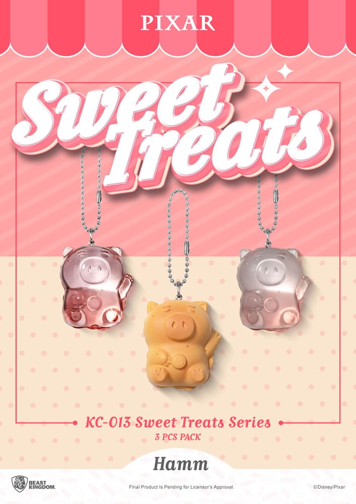 Pixar pack 3 porte-clés Sweet Treats Series 4 cm