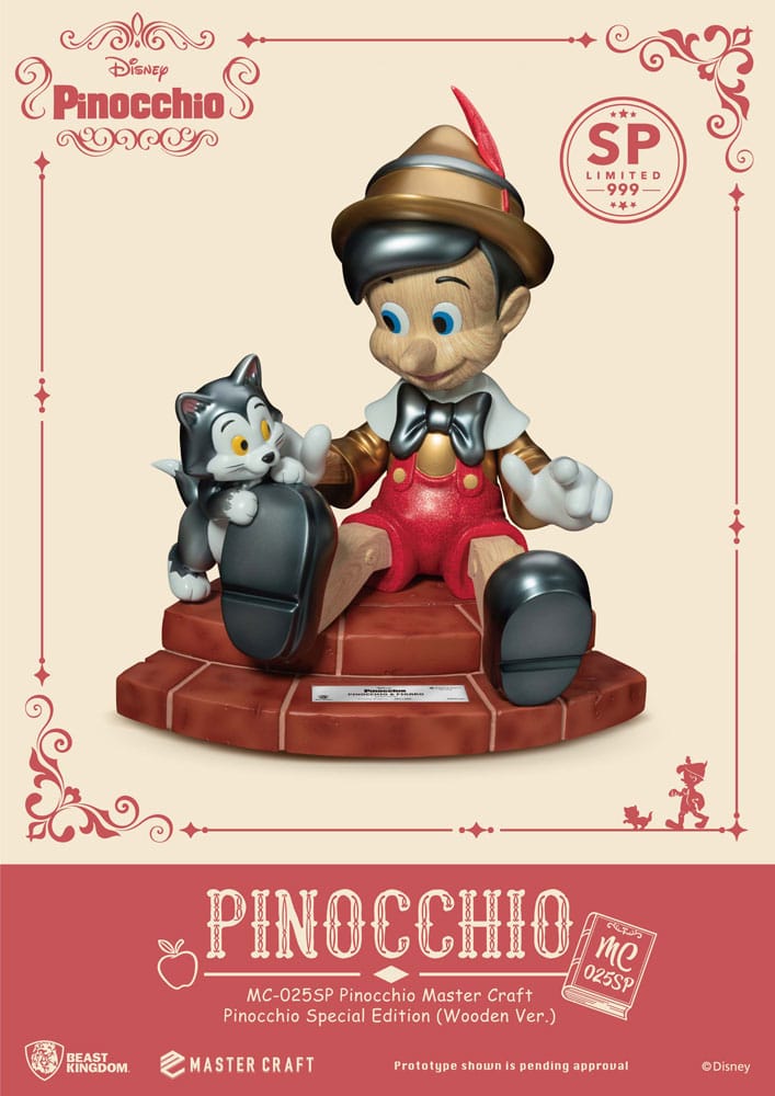 Disney statuette Master Craft Pinocchio Wooden Ver. Special Edition 27 cm