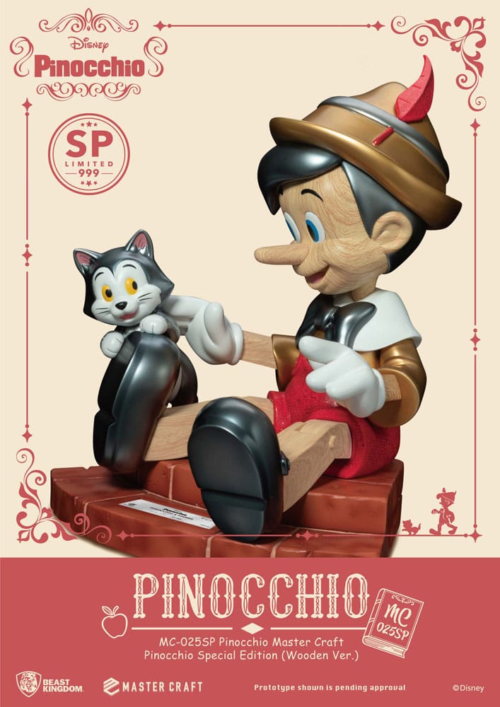 Disney statuette Master Craft Pinocchio Wooden Ver. Special Edition 27 cm