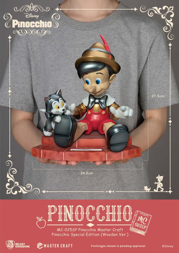 Disney statuette Master Craft Pinocchio Wooden Ver. Special Edition 27 cm