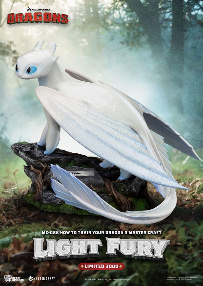 Dragons 3 statuette Master Craft Light Fury 29 cm