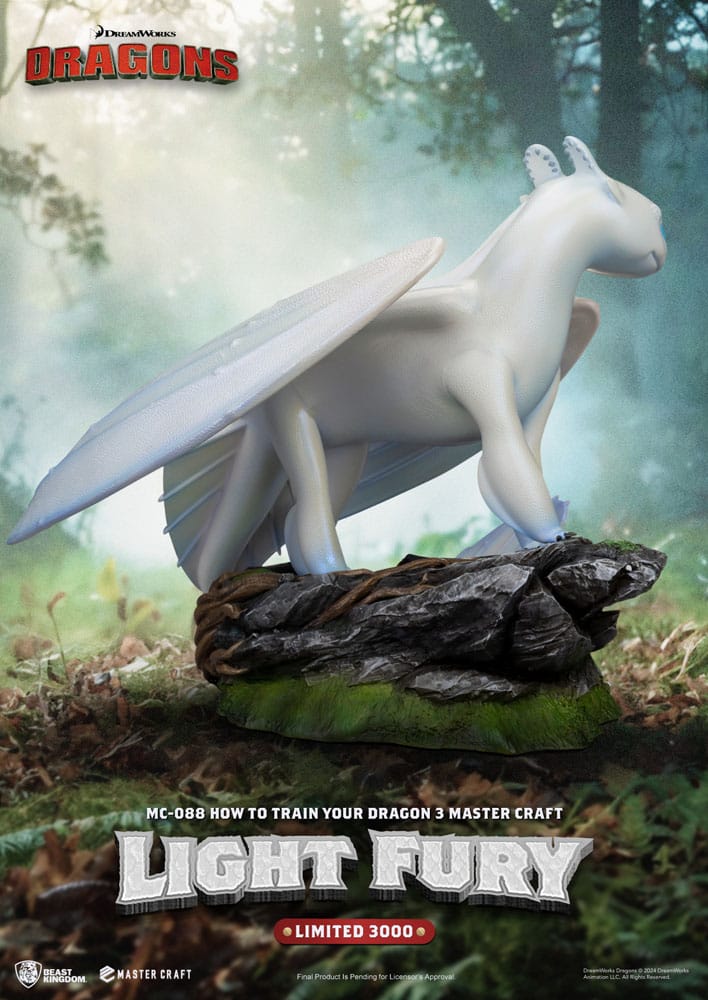 Dragons 3 statuette Master Craft Light Fury 29 cm