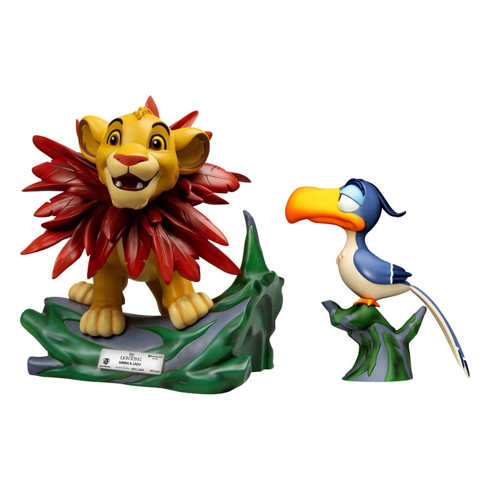 Disney pack 2 statuetten Master Craft Le Roi lion Little Simba & Zazu 31 cm