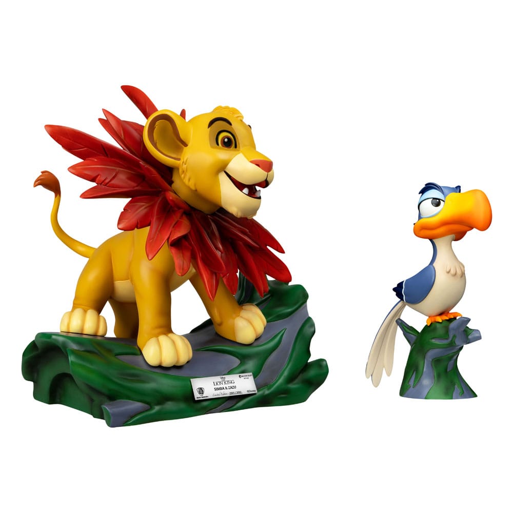 Disney pack 2 statuetten Master Craft Le Roi lion Little Simba & Zazu 31 cm