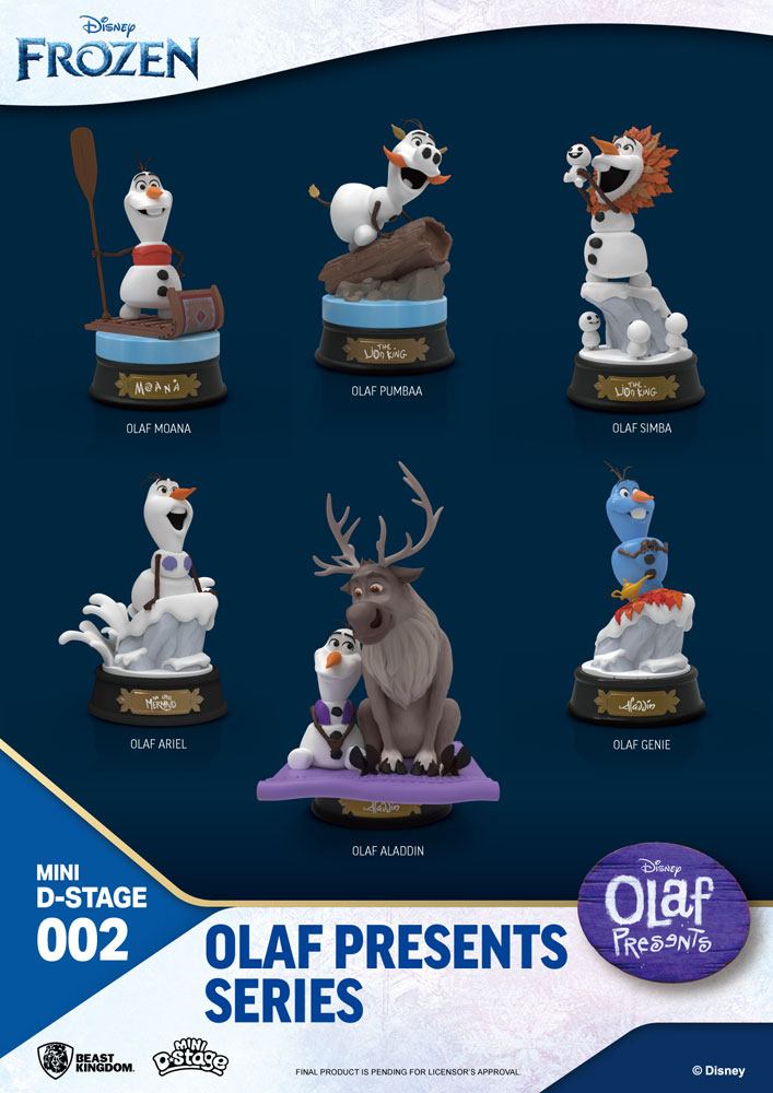 La Reine des neiges pack 6 statuettes Mini Diorama Stage Olaf Presents 12 cm