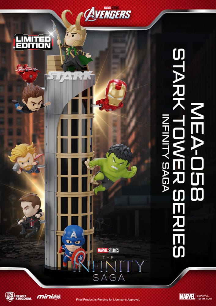 Marvel figurine Mini Egg Attack The Infinity Saga Stark Tower series Loki 12 cm