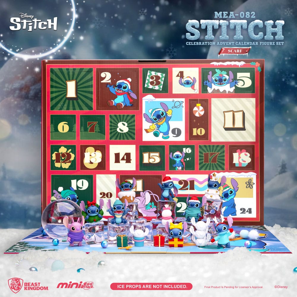 Lilo & Stitch calendrier de l'avent Mini Egg Attack Stitch celebration Figure Set (Cookie) 10 cm