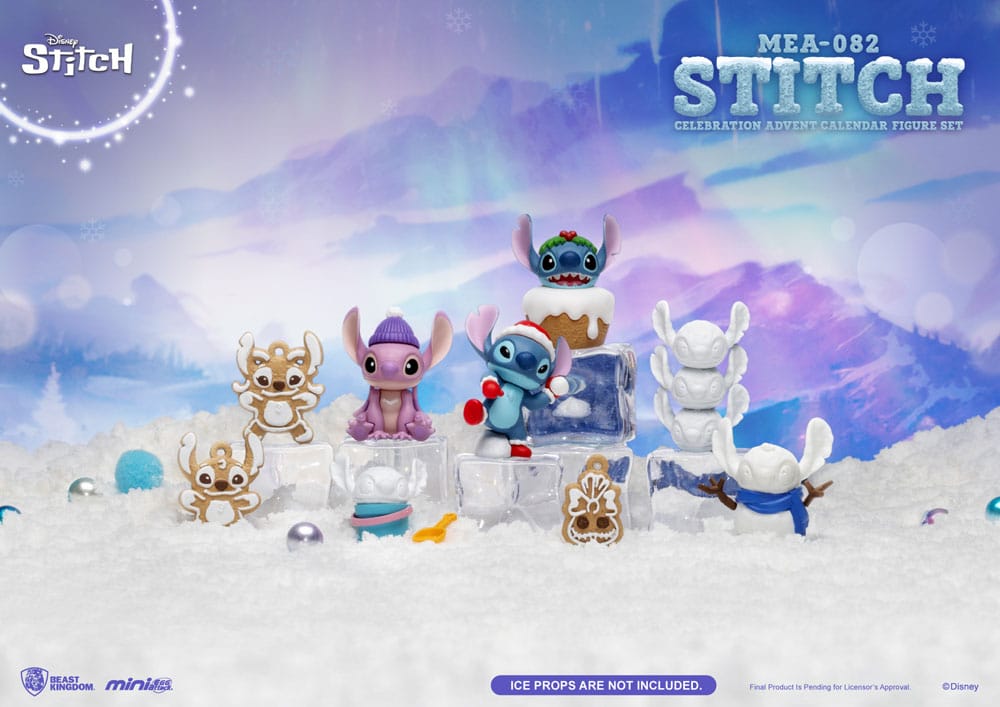 Lilo & Stitch calendrier de l'avent Mini Egg Attack Stitch celebration Figure Set (Cookie) 10 cm