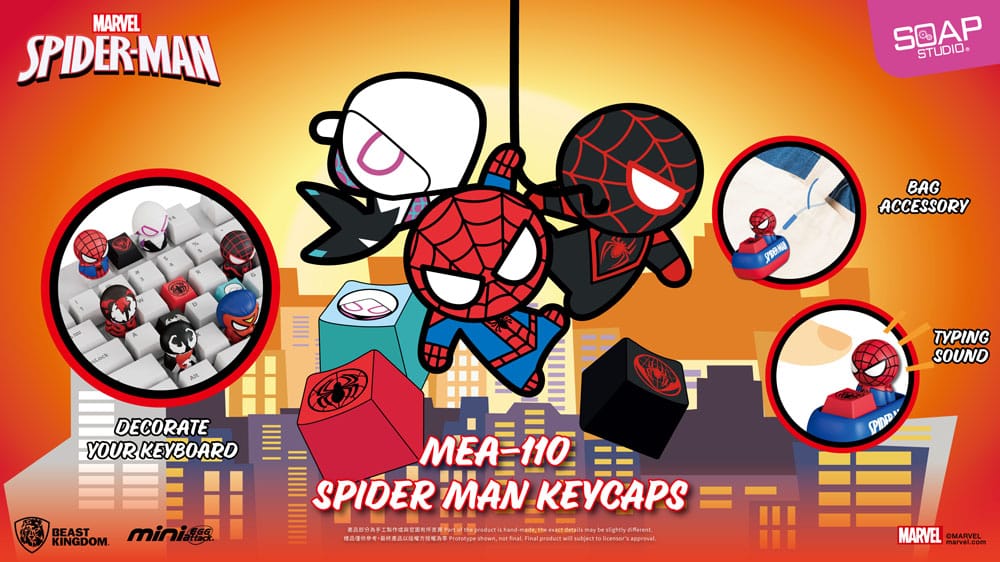 Spider Man assortiment figurines Mini Egg Attack Blind Box keycaps 5 cm (6)