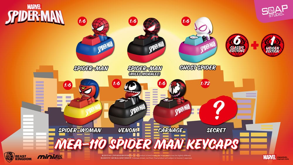 Spider Man assortiment figurines Mini Egg Attack Blind Box keycaps 5 cm (6)