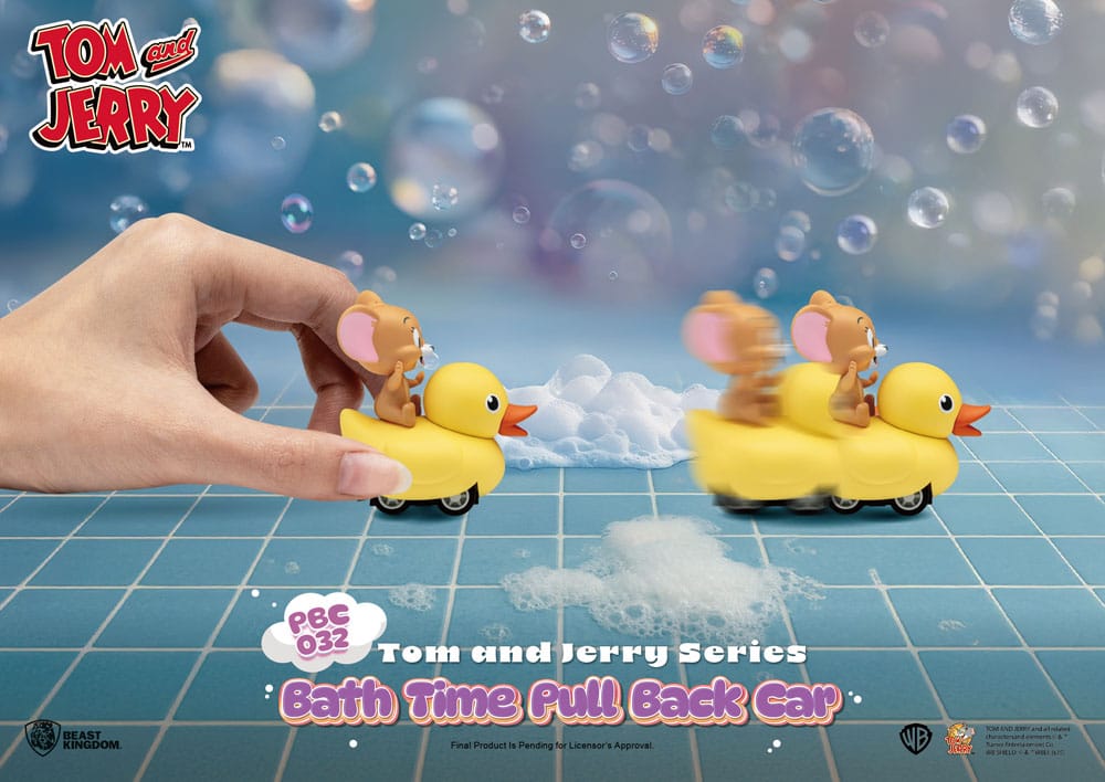 Tom & Jerry Pull Back Car Series pack 6 voitures à friction Bath Time Blind Box